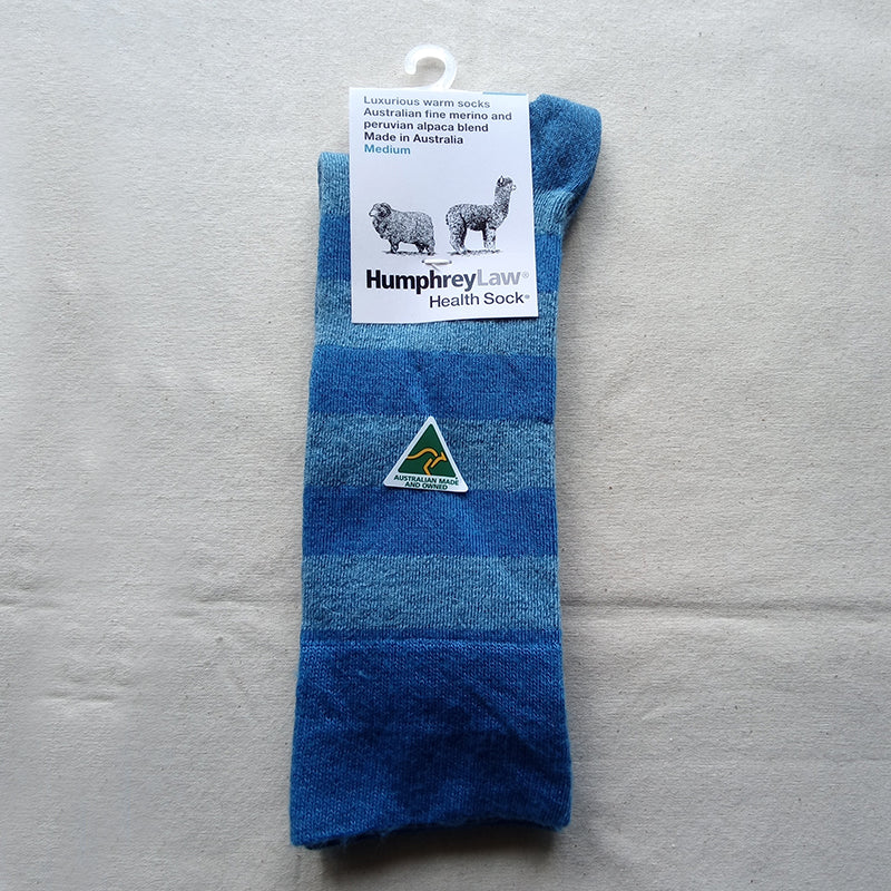Socks - Style 03C Merino/Alpaca striped , thin health sock