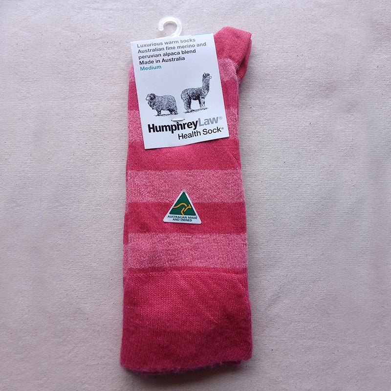 Socks - Style 03C Merino/Alpaca striped , thin health sock