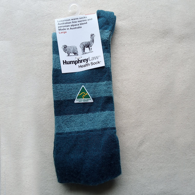 Socks - Style 03C Merino/Alpaca striped , thin health sock