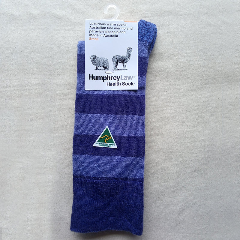 Socks - Style 03C Merino/Alpaca striped , thin health sock