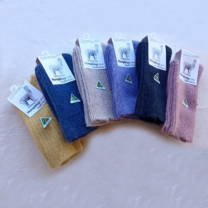 Socks - Style 01C  Alpaca, exceptionally warm, ribbed thicker health socks
